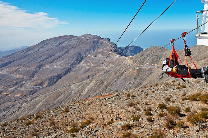 Jebel Jais World’s Longest Zipline From Dubai with Transfer - The Superman-Style Flight Across Jebel Jais