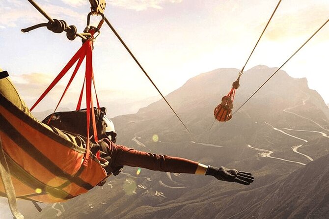 Jebel Jais Zipline Activity From Dubai - Flying Above Jebel Jais at 120 Kph