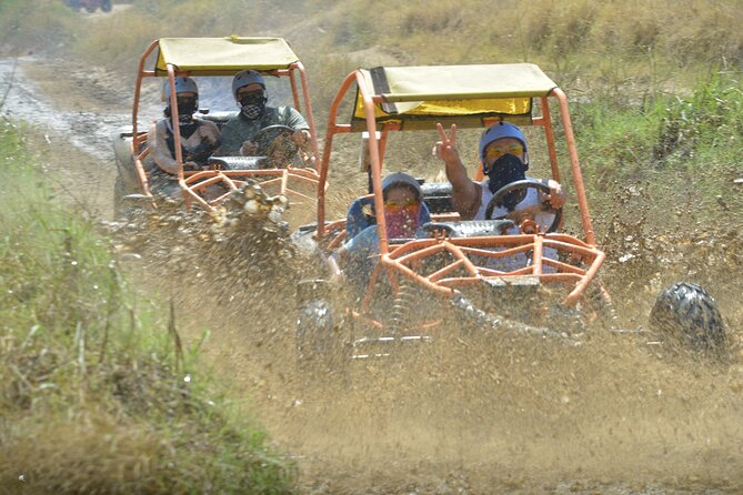 Jeep Buggy Rafting and Zipline Adventure in Side - Safety first, then cold-water practice