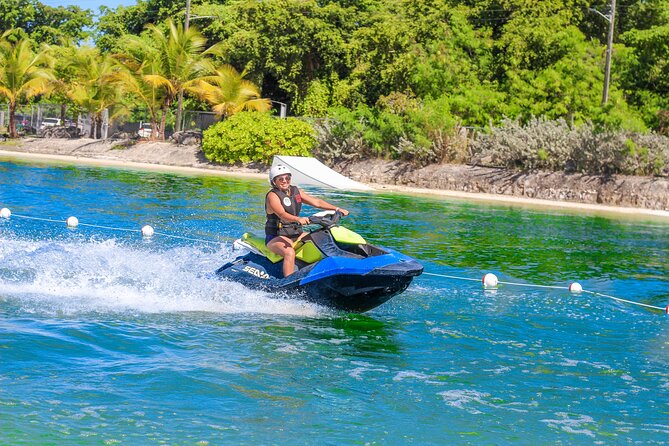 Jet Ski Punta Cana Water Park with Zipline & Inflatable Course - A four-hour burst of speed at Caribbean Lake Park
