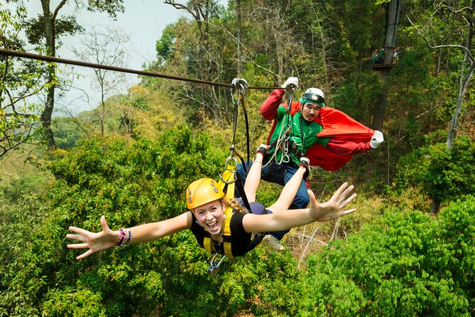 Jungle Flight Zipline Roller Coaster - Who will get the most from this course