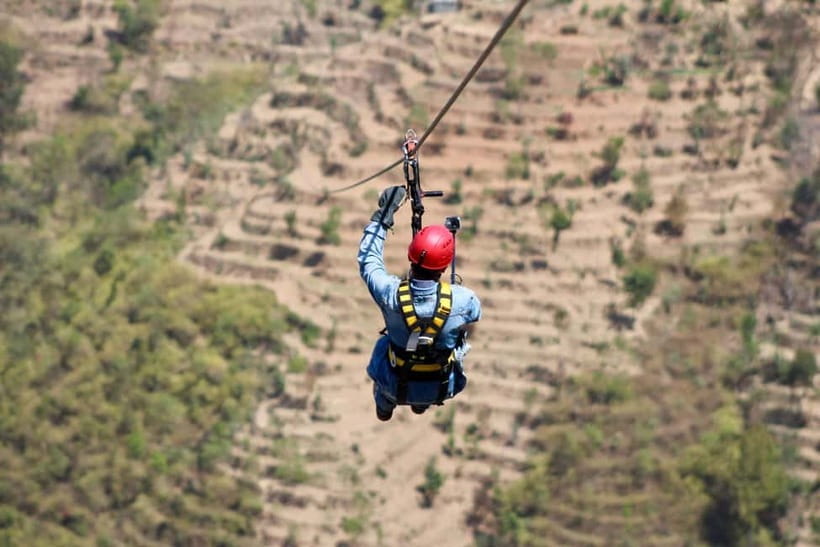 Kathmandu: Nagarkot Zipline Adventure with Pickup & Lunch - Flying above Nagarkot’s green hills