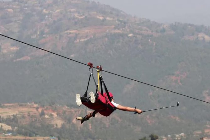 Kathmandu: Zipline Adventure in Dhulikhel with Pickup & Lunch - Getting ready for the 1,100-meter zipline