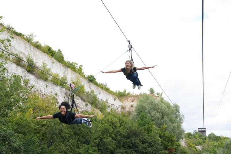 Kent: England’s Longest Zip Wire – 720m Flight over Quarry - Bluewater views and chalk cliffs
