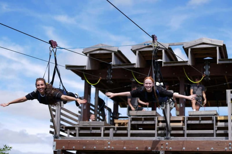 Kent: England’s Longest Zip Wire – 720m Flight over Quarry - What happens from the canvas domes to the launch tower
