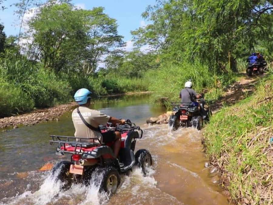 KhaoLak:ATV, ZipLine, & Rafting Adventure Monkey Cave Temple - Lunch beside the river