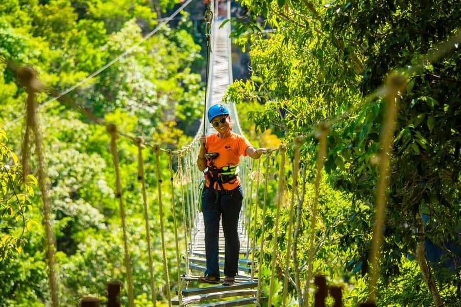 Ko Pha Ngan: Sky-High Zipline & Wang Sai Waterfall Views - The 30-meter Via Ferrata climb