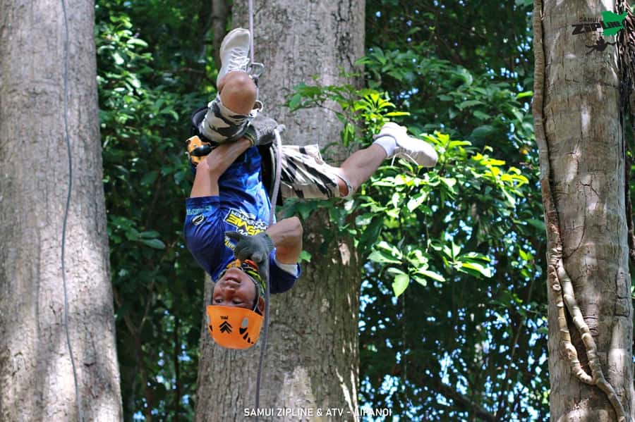Koh Samui: Panoramic Zipline Experience at Samui Zipline - The wooden platforms and changing course sections