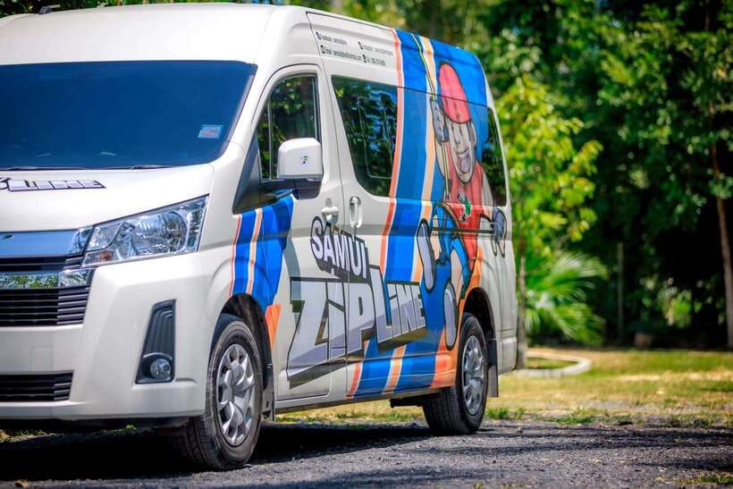 Koh Samui: Samui Zipline Adventure with Transfer service - Checking in and learning the gear