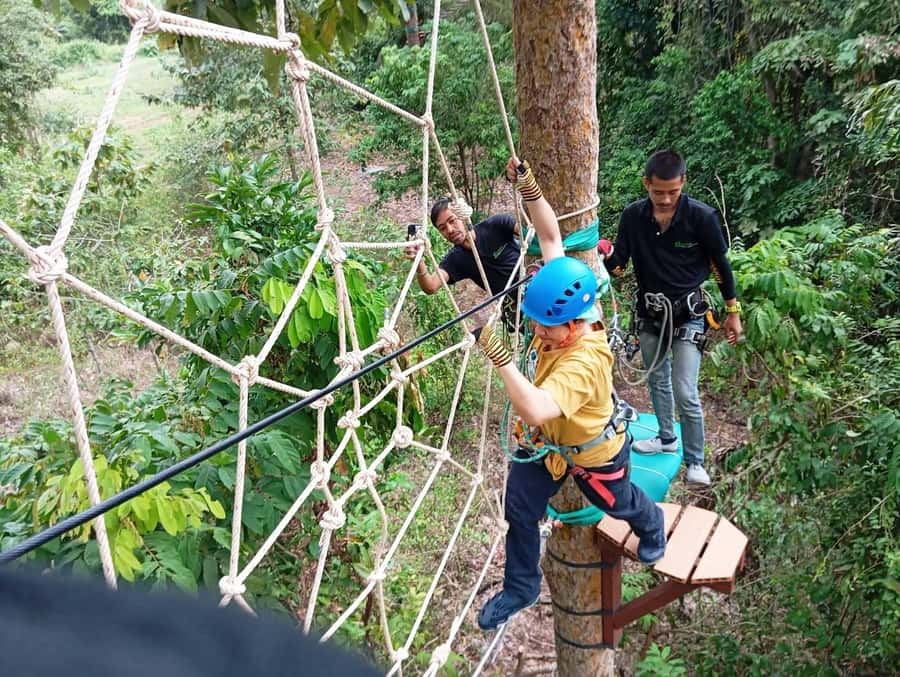 Krabi Zipline adventure - The treetop rope course and 17 forest games