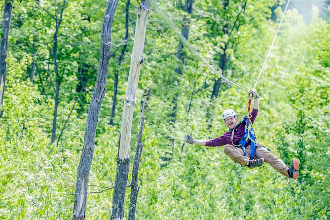 Minnesota's Premiere 7 Line Zipline Experience - The 65-Foot Bridge Changes the Rhythm