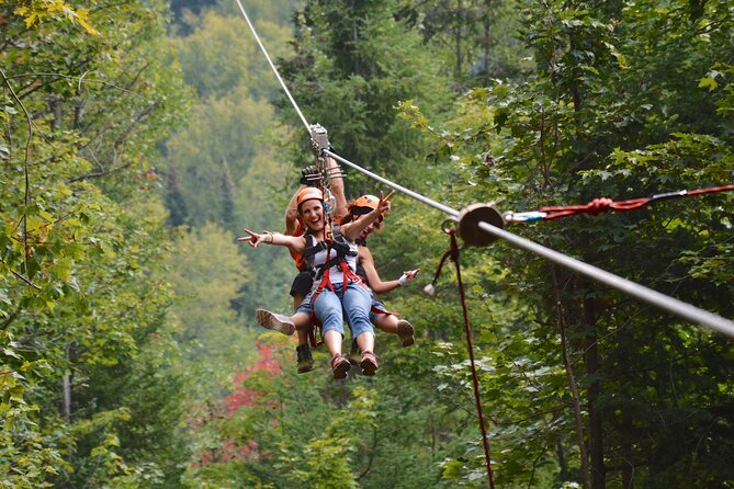 Mont-Catherine Ziplines - The 1,800-foot line reaches Cap Beauséjour