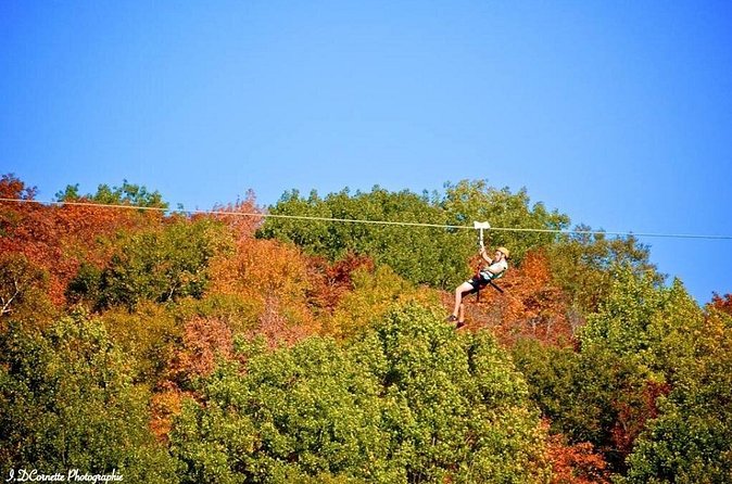 Mont-Catherine Ziplines - The final 2,100-foot zipline finishes strongly