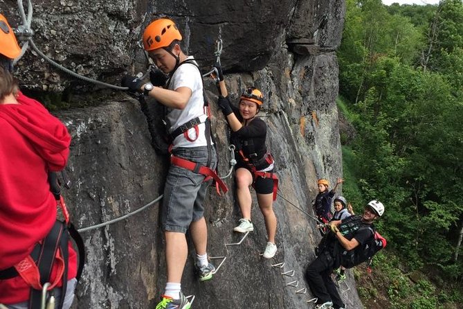 Mont-Catherine Ziplines and Via Ferrata - Climbing 300 Metres Along the Cliff