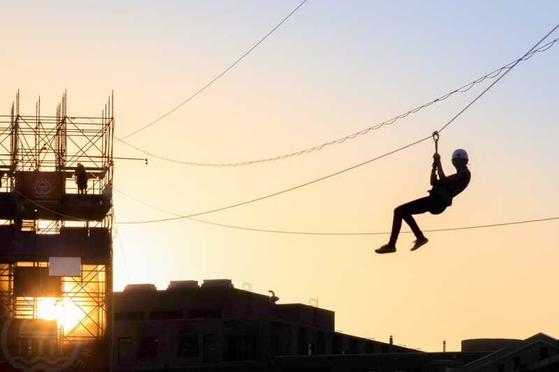 Montreal Old Port: Urban Zipline Ticket - The landing and the real length of the activity