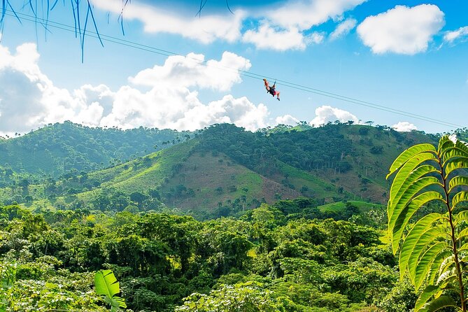 Mountain Zipline Half Day Adventure from Punta Cana - Flying through mahogany trees on the 3-kilometer course