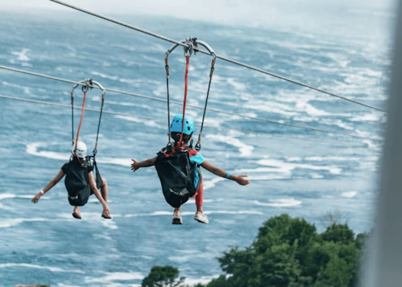 Niagara Falls, Canada: Early Bird Zip Line to The Falls - Reaching the Falls Observation Landing Deck