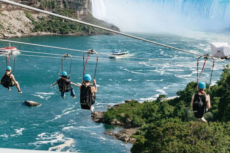 Niagara Falls, Canada: Zipline to The Falls - The 670-meter view over the gorge