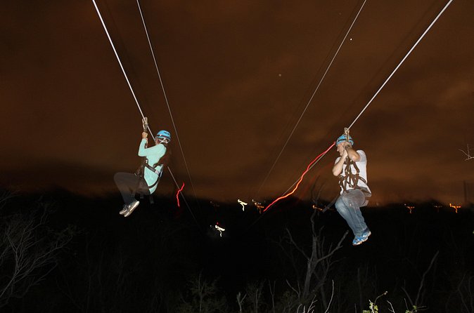 Night Zipline: 3 Zipline Adrenaline Adventure - The campfire finish with s’mores