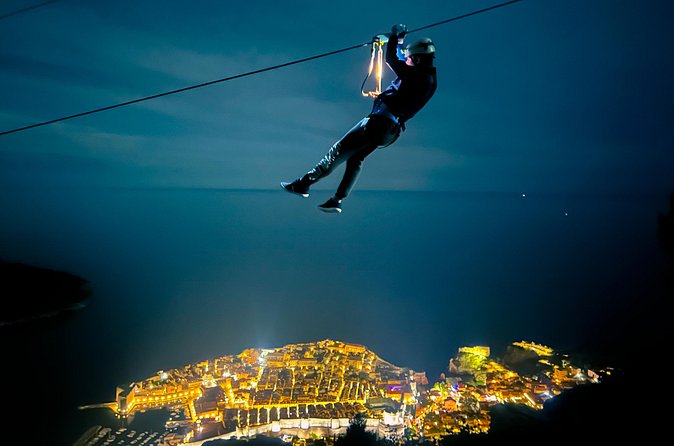 Night Zipline Experience in Dubrovnik - Two ziplines, two chances to take in Dubrovnik