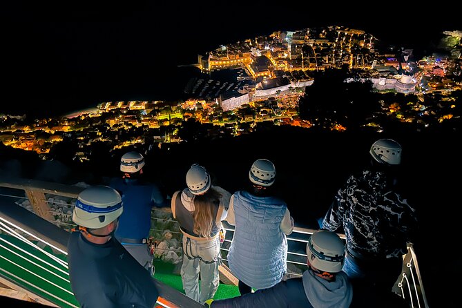 Night Zipline Experience in Dubrovnik - Riding up Srđ hill with the city below