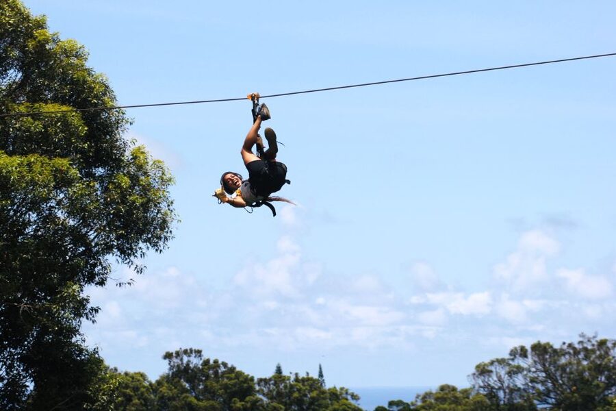 North Maui: 7 Line Zipline Adventure with Ocean Views - Seven rides through the eucalyptus canopy