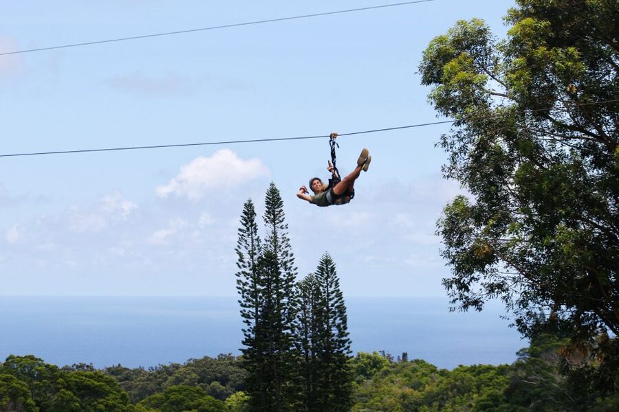 North Maui: 7 Line Zipline Adventure with Ocean Views - Training first, then the real course