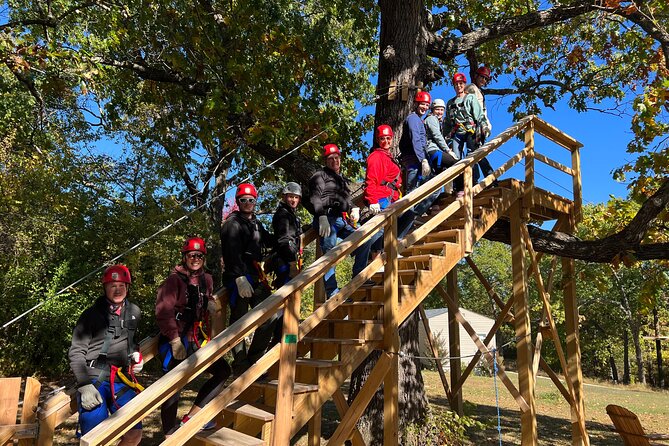 Osage 8 Zipline Canopy Tour - The swinging wooden bridge adds variety