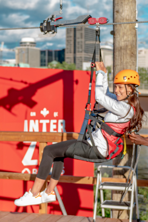 Ottawa: River Zipline Adventure - The less-than-one-minute flight from Ontario to Quebec