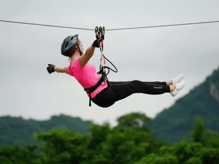 Pattaya: Zipline Adventure with 25 Platforms w/ Kids Option - Getting fitted with the gear
