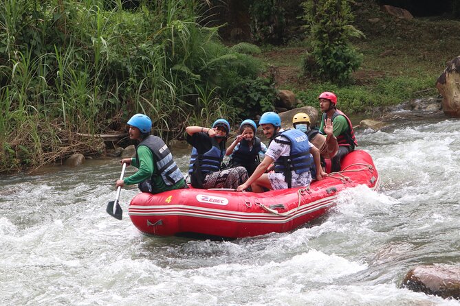 Phuket Adventure with White Water Rafting, Monkey cave and Zip Line+Optional ATV - The 150-meter zipline adds a quick burst of speed