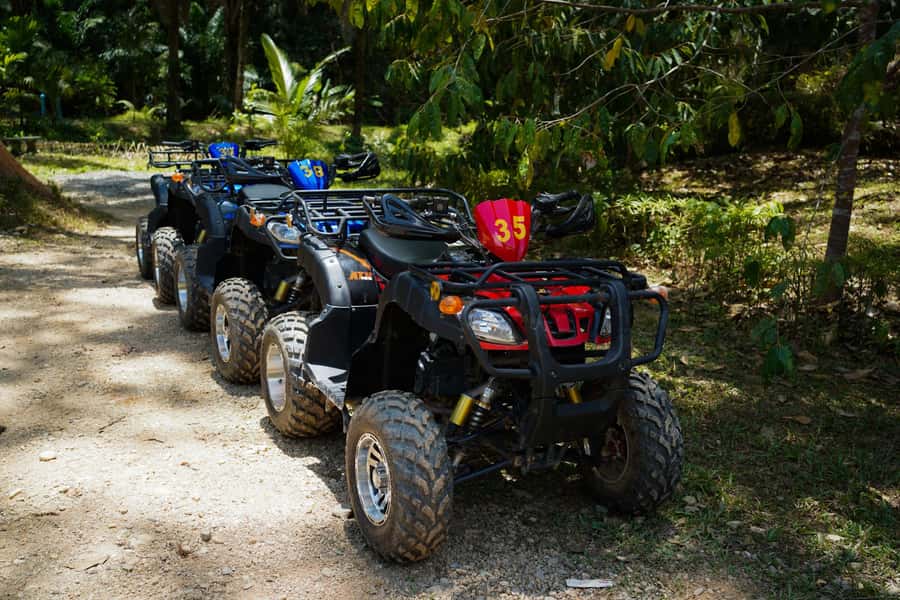 Phuket: ATV Experience and Zipline Combinaton Trip - ATV riding in the Big Buddha rainforest