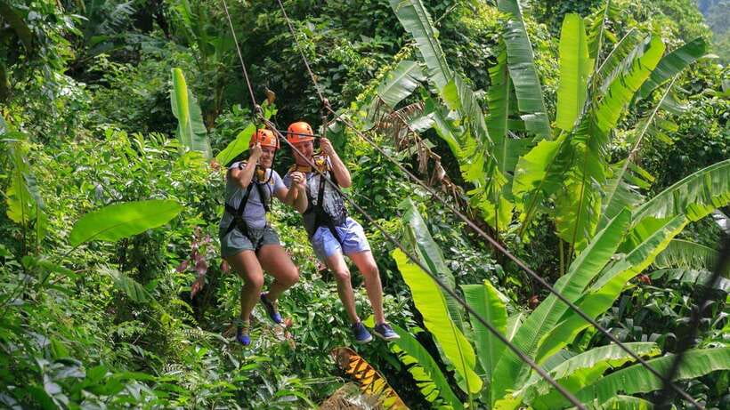 Phuket: Big Buddha Viewpoint ATV Tour and Zipline Adventure - Ziplining from the treetops