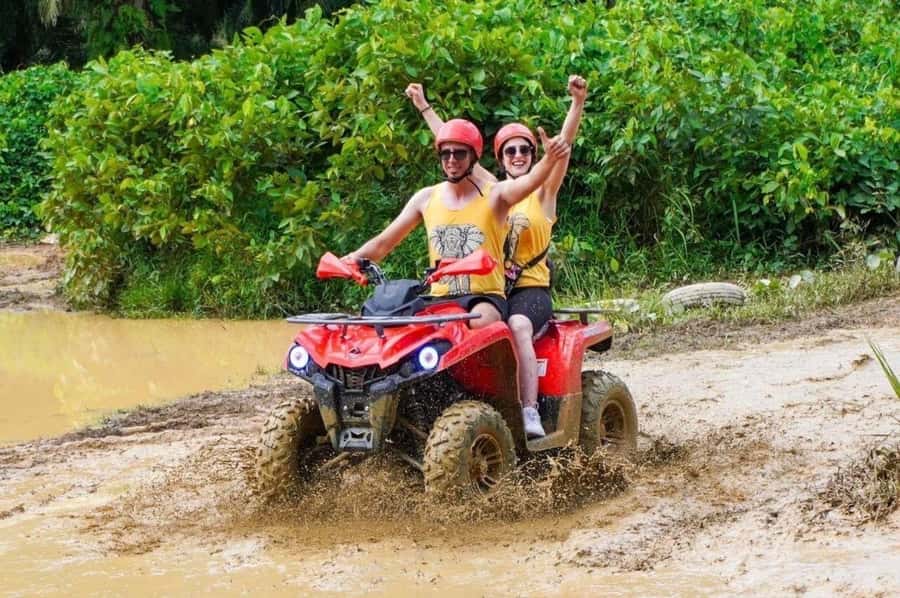 Phuket: Old Town + ATV 30Min Zipline 15Pform + Night Market - A full Phuket day with wheels, ropes, and temples