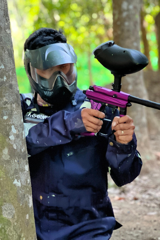 Phuket: Paintball, ATV & Zipline Adventure Combined Package - Ziplining above the tropical setting
