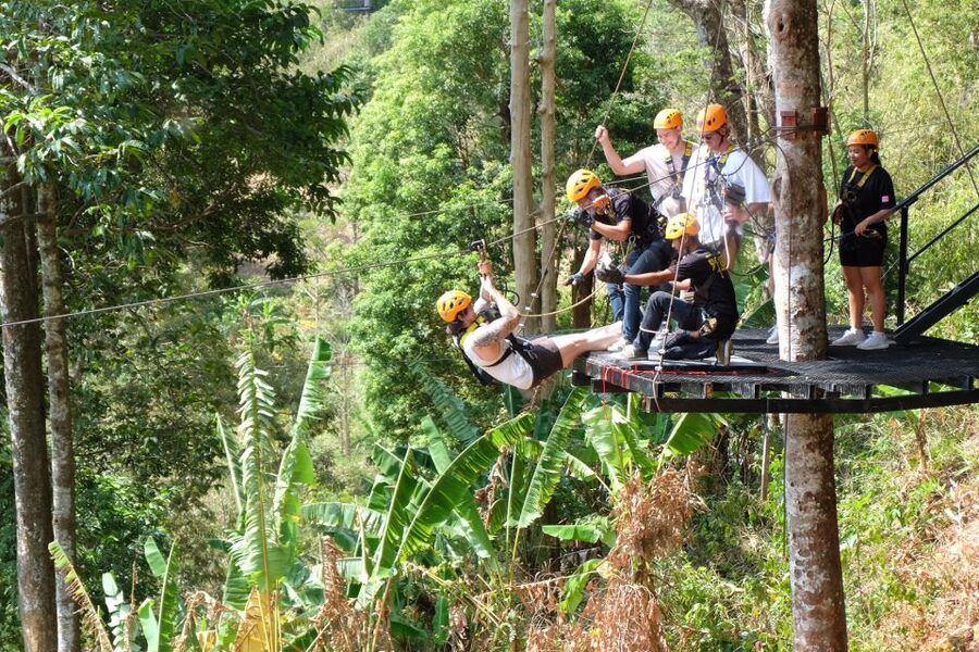 Phuket: Paradise Jungle Zipline Adventure - Drinks, towels, and the finish