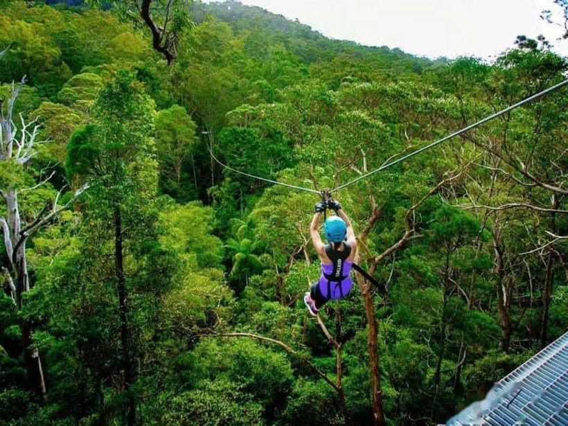 Phuket: Phang Nga Monkey Cave, Rafting & Zipline Day Tour - Safety training before the 5-kilometer rafting run
