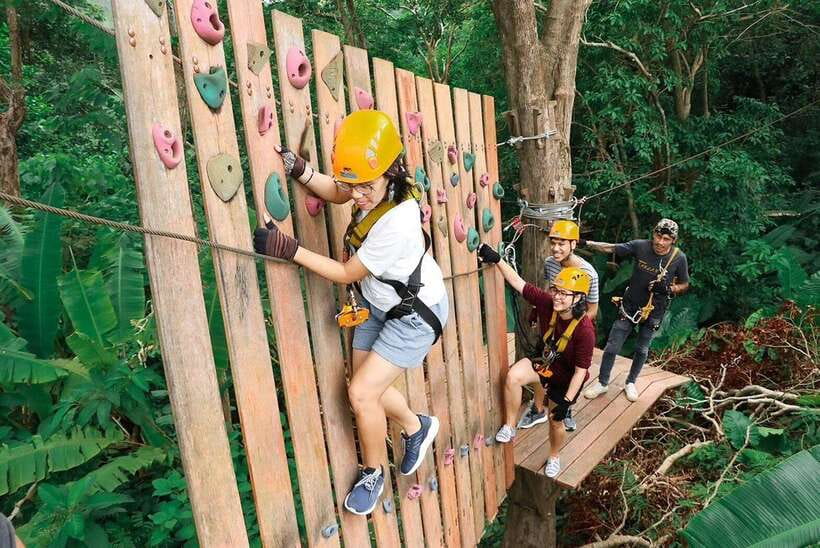 Phuket: Tickets to Zipline & Aerial Adventure Parks - Climbing to the first platforms