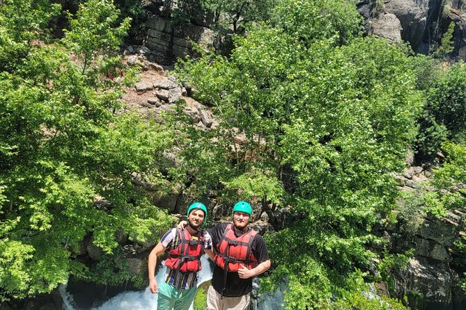 Private Full-Day Canyoning, Rafting, and Zipline in Antalya - Ziplining above the canyon