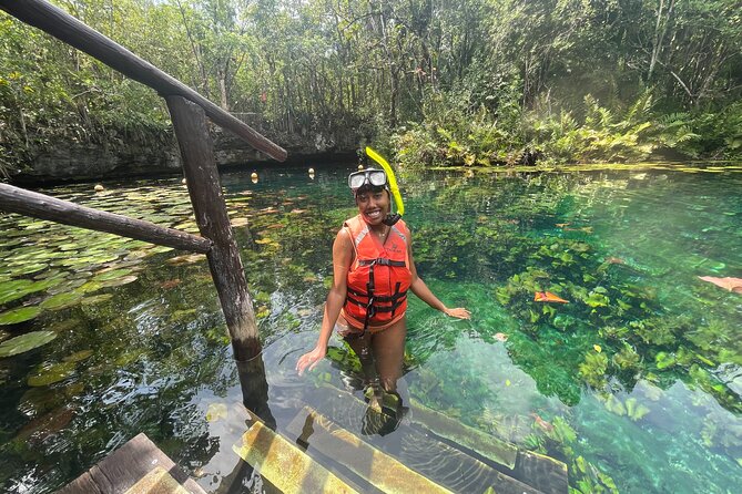 Private Tour Tankah 3 Zip Lines 3 Cenotes Canoe Snorkel Community - Three cenotes with different ways to enjoy the water
