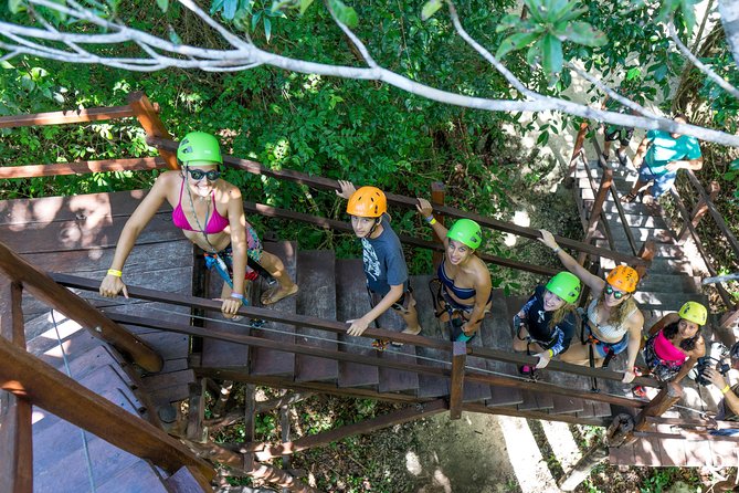 Private Tour with 3 Cenotes + 5 Zip-lines + Mayan Lunch - Exploring the open cenotes near Puerto Morelos