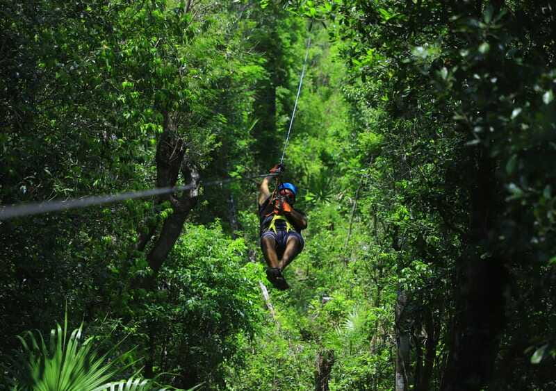 Puerto Morelos: Jungle ATV Adventure, Ziplines and Cenote - Ten ziplines above the Puerto Morelos jungle