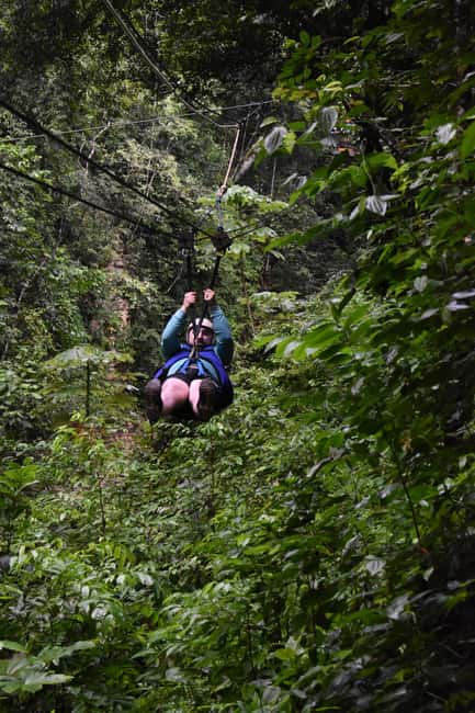 Puerto Plata/Amber Cove: Zipline and Waterfalls with Lunch - Sliding, jumping, and swimming through the falls