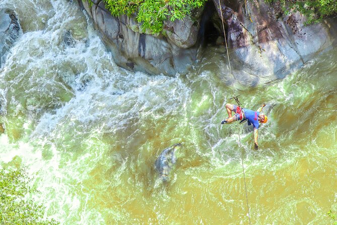 Puerto Vallarta Best Zipline Canopy + Tequila and Speed Boat Ride - The riverside finish: swimming, kayaks, and waterslides