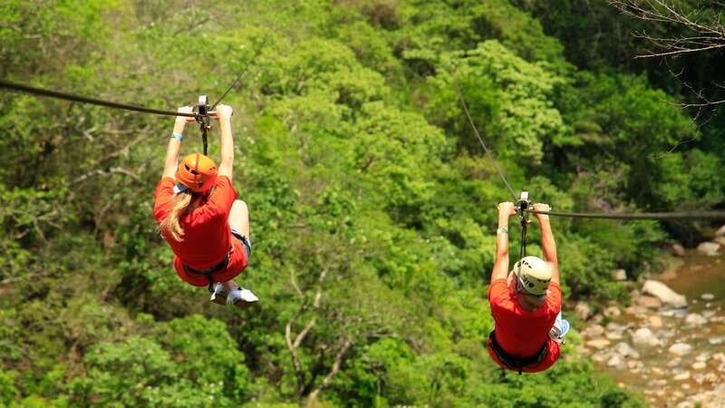 Puerto Vallarta: Canopy River Zip Line Tour with Mule Ride - Jorullo Bridge and the mountain views
