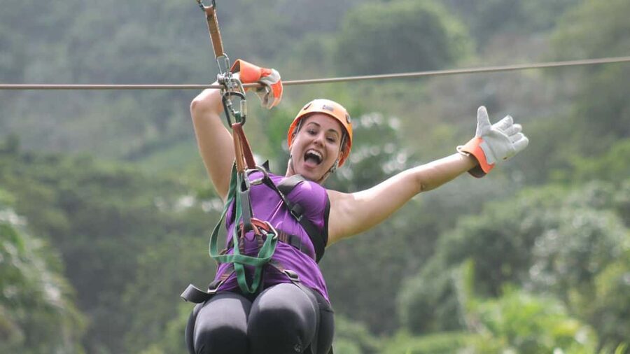 Punta Cana: Zip Line Adventure with Hotel Pickup - The suspension bridge slows the pace