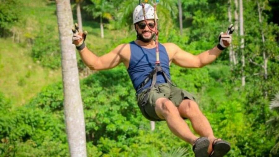 Punta Cana: Zip Line Adventure with Suspension Bridge - Getting ready for eight carbon fiber lines