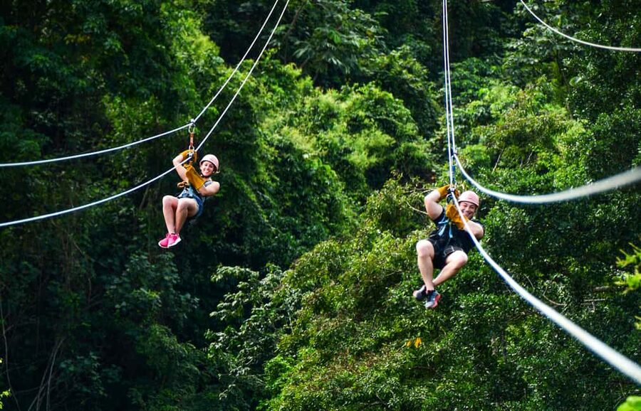 Punta Cana: Zip-Lining 12 Cables - Getting fitted for the course