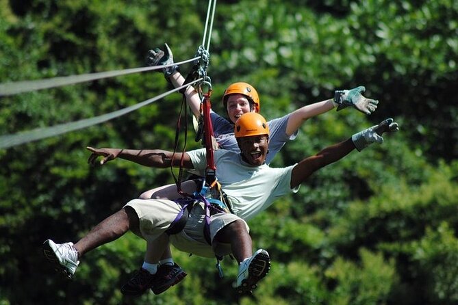 Rafting Canyoning and Zipline Experience from Antalya - The zipline above the river