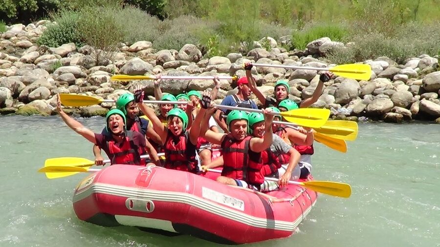 Rafting, Canyoning & Zipline, : 3-in-1 Adrenaline Tour - A lunch break beside the river